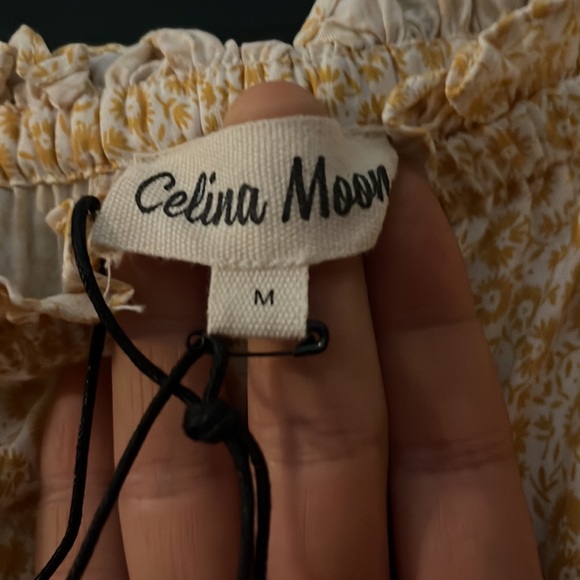 New with tags, Celina moon, yellow flower dress with pink tassels - Picture 5 of 6